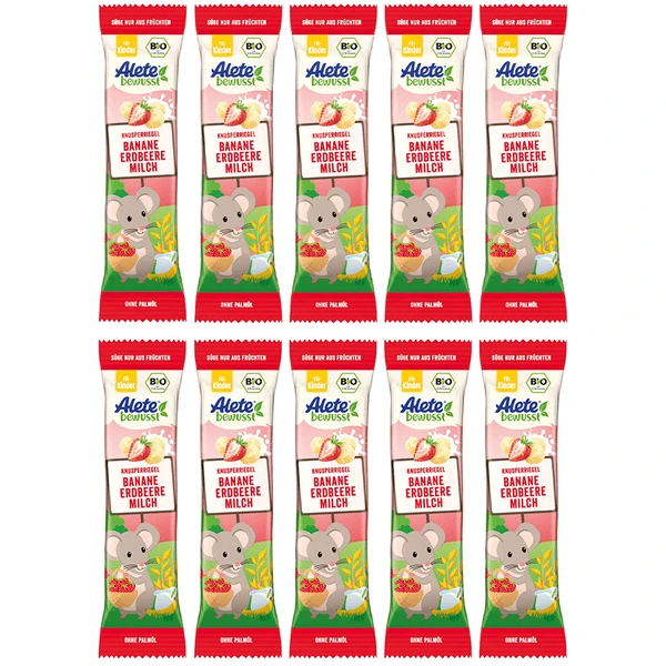 Alete Knusperriegel Banane-Erdbeere-Milch 10x 25g Ab 3 Jahren 3 Alete Knusperriegel Banane-Erdbeere-Milch 10x 25g Ab 3 Jahren