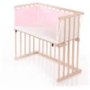 Dreamgood Beistellbett Natur Inkl. Matratze Prime Und Nestchen Rose / Weiß