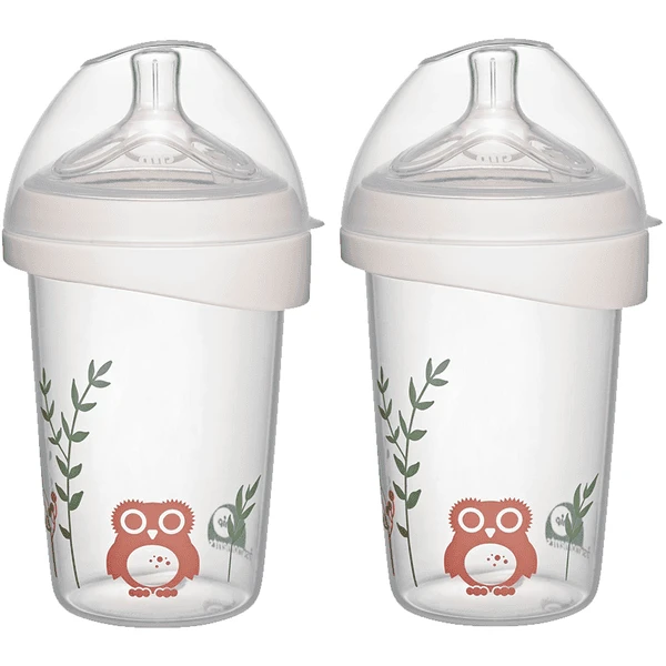 Nip® First Moments Weithalsflasche PP 270 Ml Inkl. Weithalstrinksauger Rund Mit Anti Kolik Ventil, Silikon, Saugloch M (mittlerer Trinkfluss) Eule In Doppelpack 3 Nip® First Moments Weithalsflasche PP 270 Ml Inkl. Weithalstrinksauger Rund Mit Anti Kolik Ventil, Silikon, Saugloch M (mittlerer Trinkfluss) Eule In Doppelpack