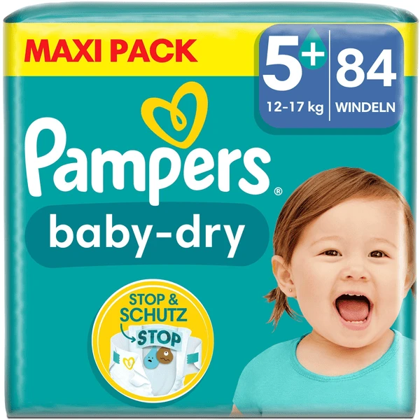 Pampers® Pampers Baby-Dry Windeln, Gr. 5+, 12-17 Kg, Maxi Pack (1 X 84 Windeln) 3 Pampers® Pampers Baby-Dry Windeln, Gr. 5+, 12-17 Kg, Maxi Pack (1 X 84 Windeln)