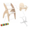 QuarttoLino® Hochstuhl Set Mini Weiß -Kinderwelt Verkauf quarttolino hochstuhl set mini weiss a313924